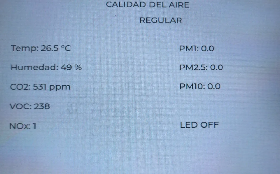 Calidad del aire en texto en CrowPanel Advanced 10 1inch ESP32 P4 HMI AI Display