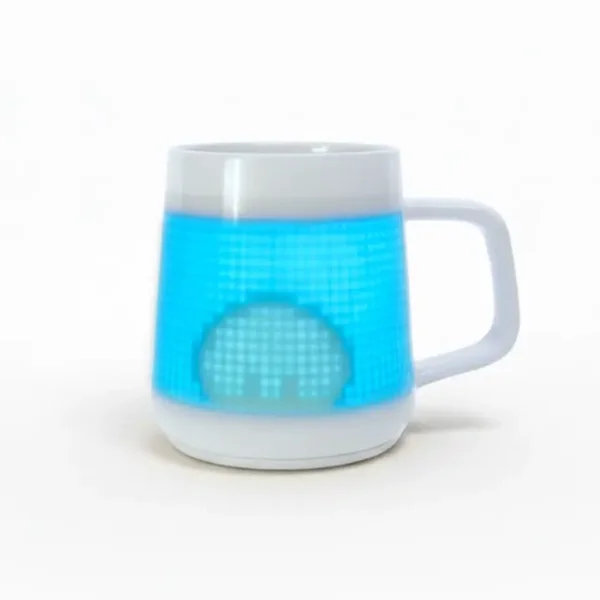 PixelMug P1 taza inteligente de cerámica con pantalla LED pixel art personalizable