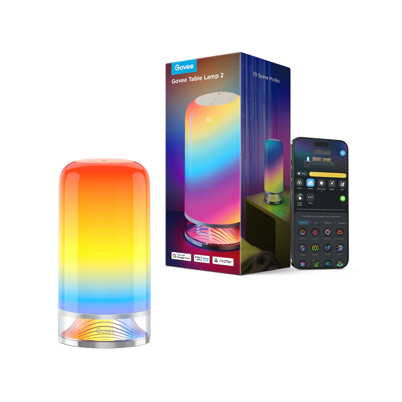 Govee Table Lamp 2 H6022 intelligente RGBICWW-Lampe mit Matter, WiFi und Bluetooth