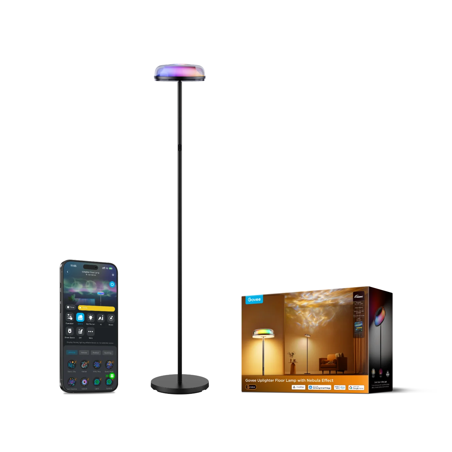 Govee Uplighter Floor Lamp lámpara de pie inteligente RGBIC