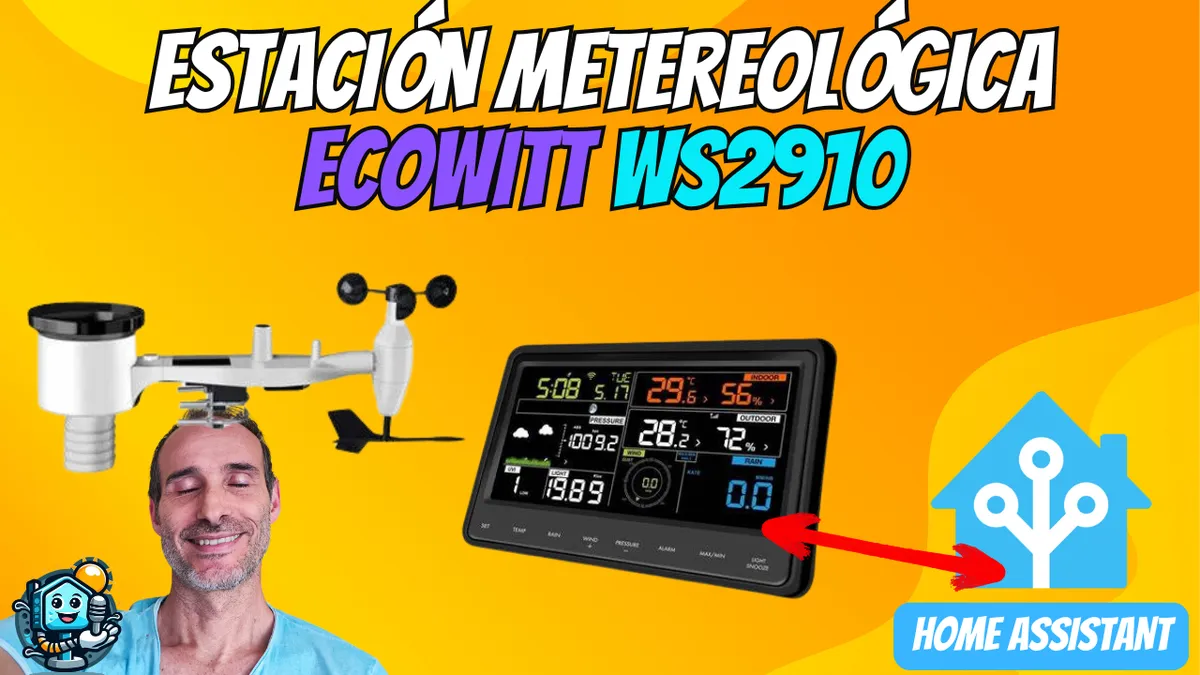 Estación meteorológica Ecowitt WS2910 integrada en Home Assistant