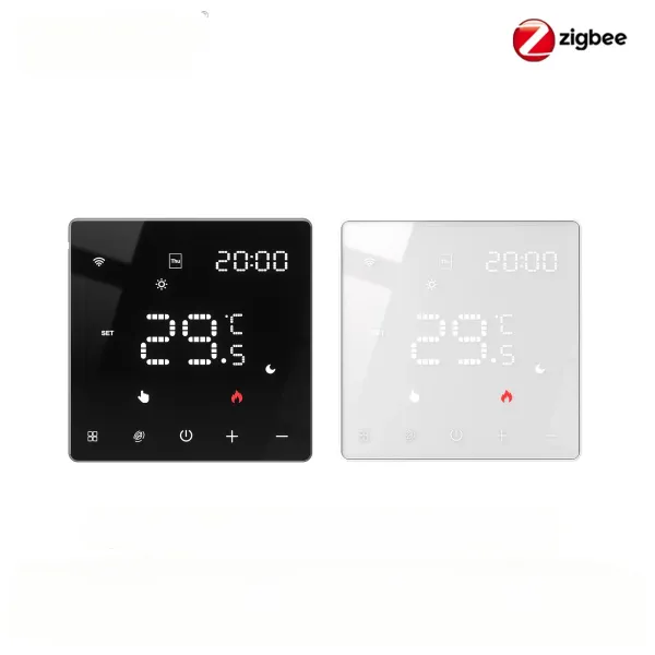 Termostato inteligente MOES Zigbee para calefacción con pantalla táctil
