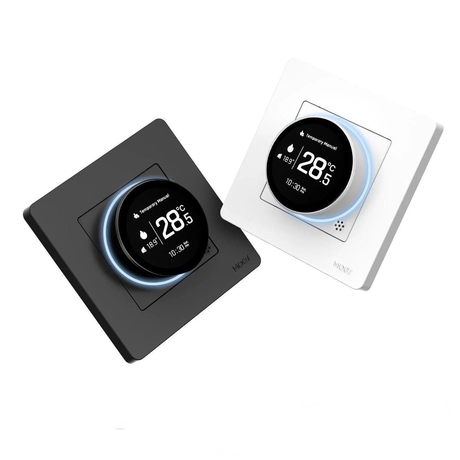 Termostato inteligente MOES Zigbee Star Ring para calefacción con pantalla circular