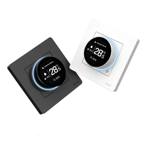 Termostato inteligente MOES Zigbee Star Ring para calefacción con pantalla circular
