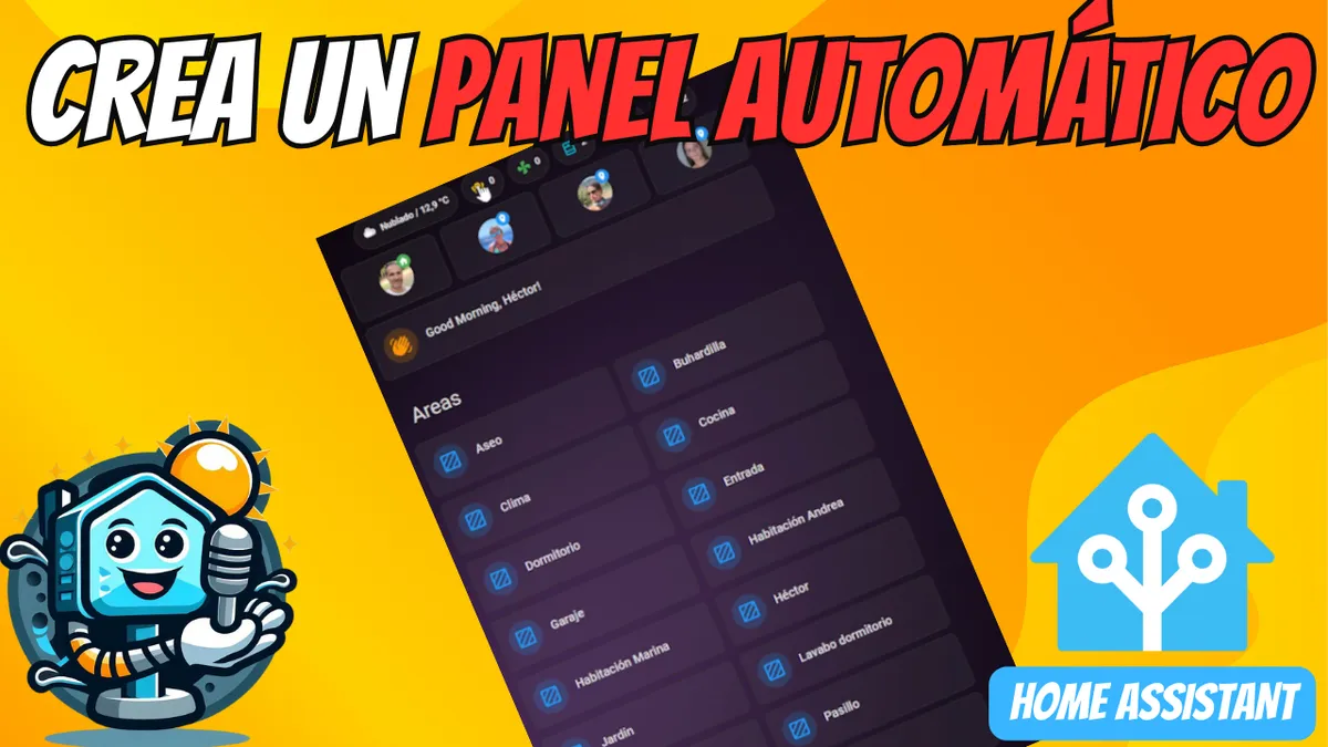 Panel Automático con Mushroom Cards con Home Assistant