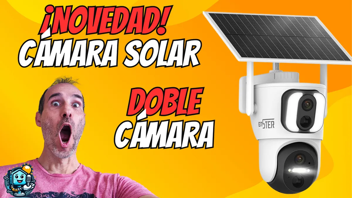 Cámara Solar Enster Dual Lens: Vigilancia 360º sin Cables y con Doble Lente