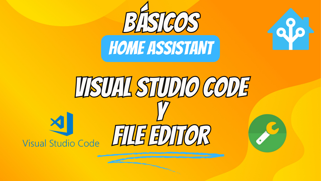 Editor de archivos YAML en Home Assistant usando File Editor y Studio Code Server.