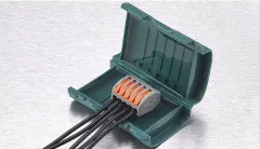 Caja de conexiones JINH IP68 con gel y conector de palanca para cables eléctricos de exterior