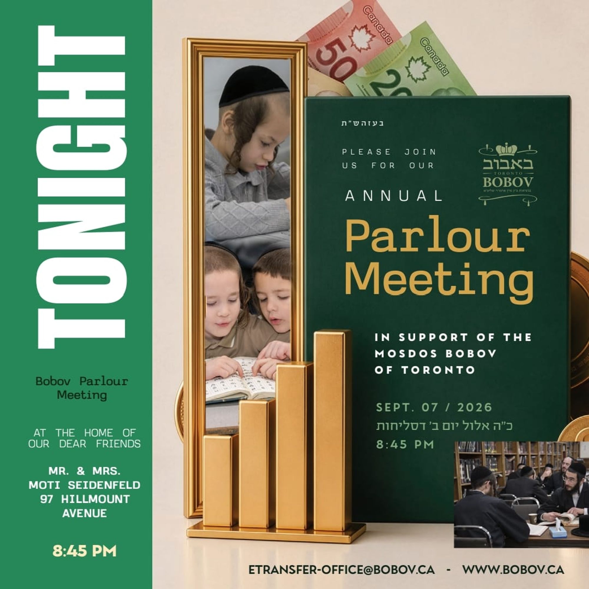 Bobov Parlour Meeting flyer