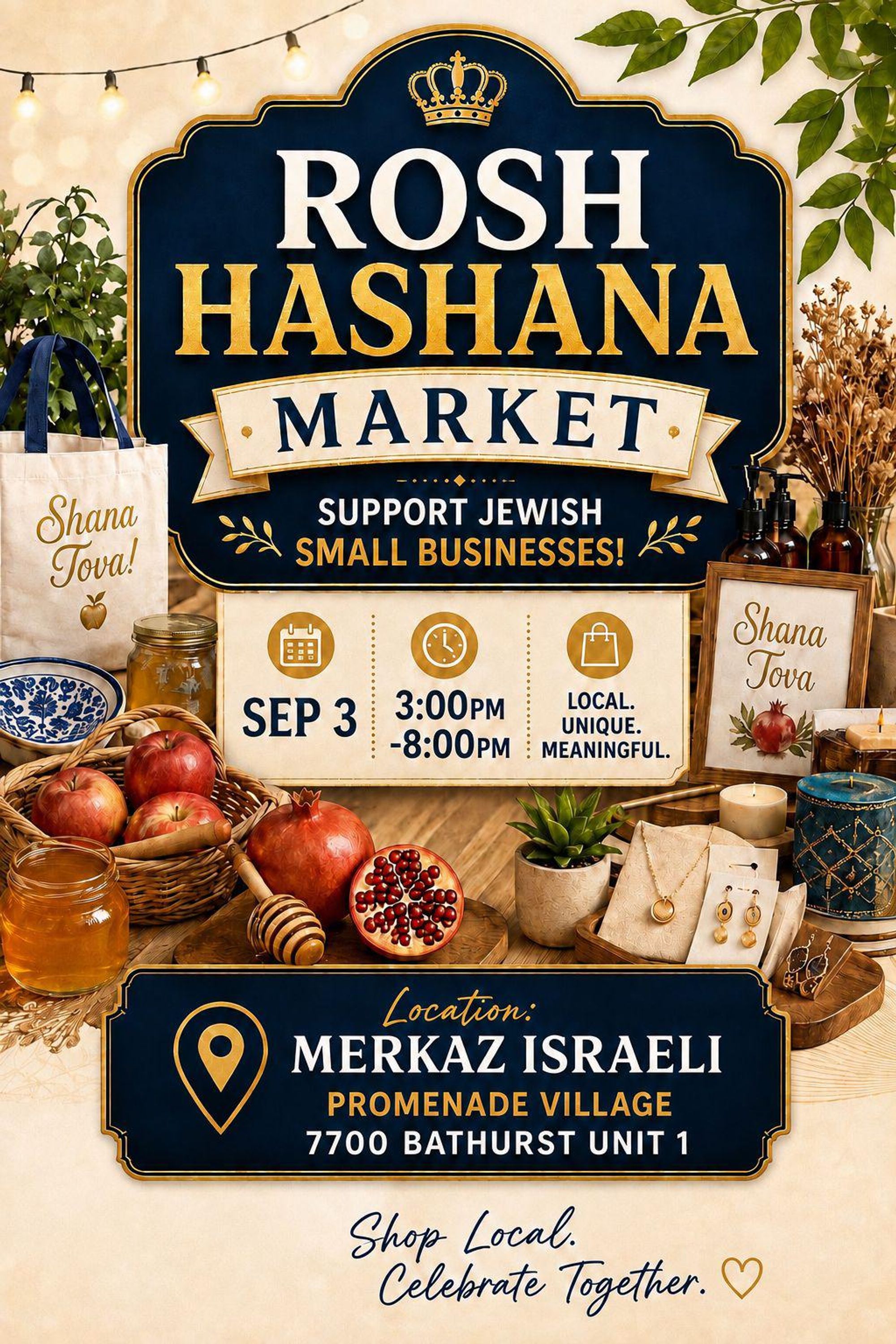 Rosh Hashana Market flyer