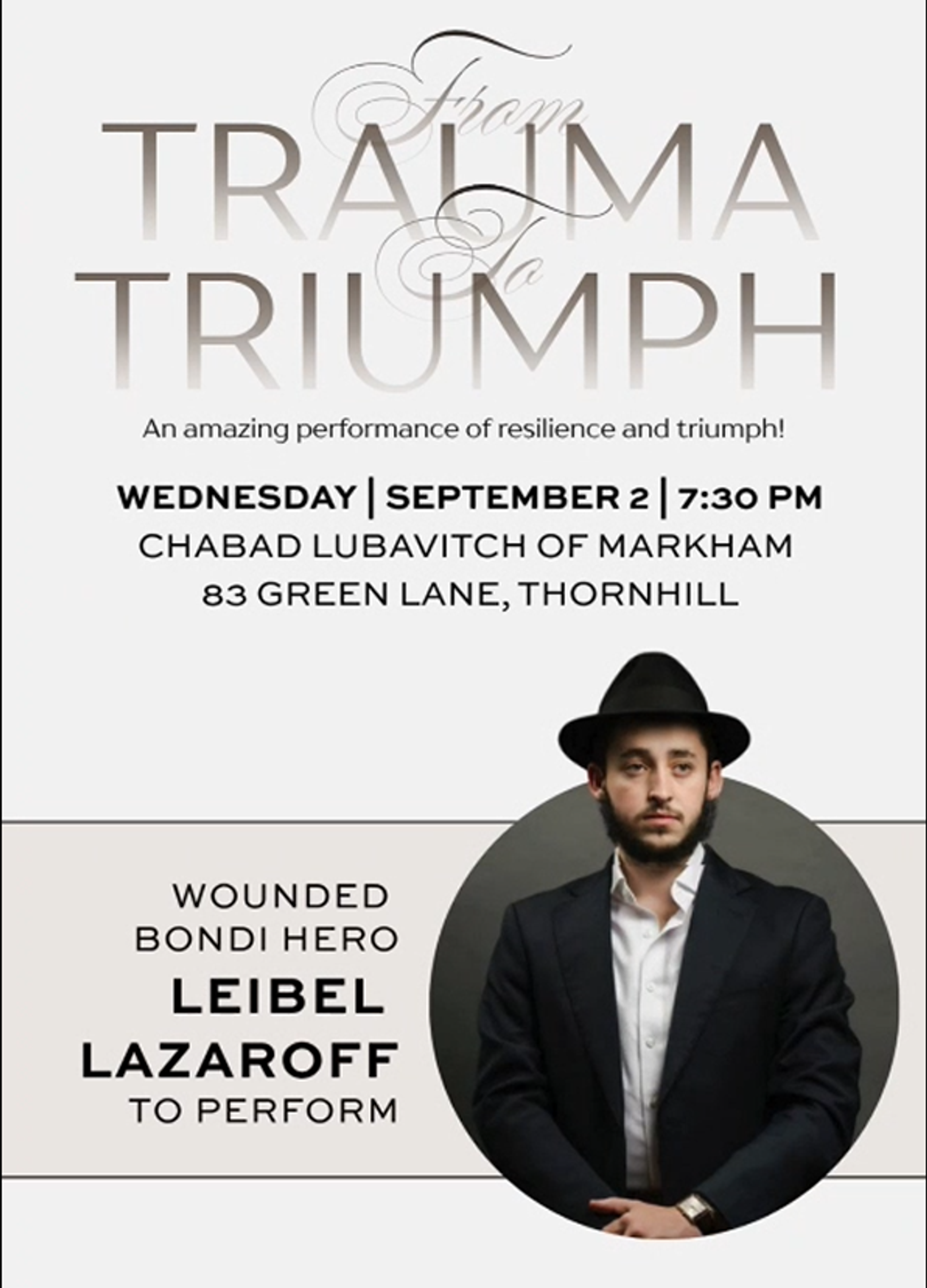  MEET & HONOUR A HERO OF THE BONDI MASSACRE  flyer