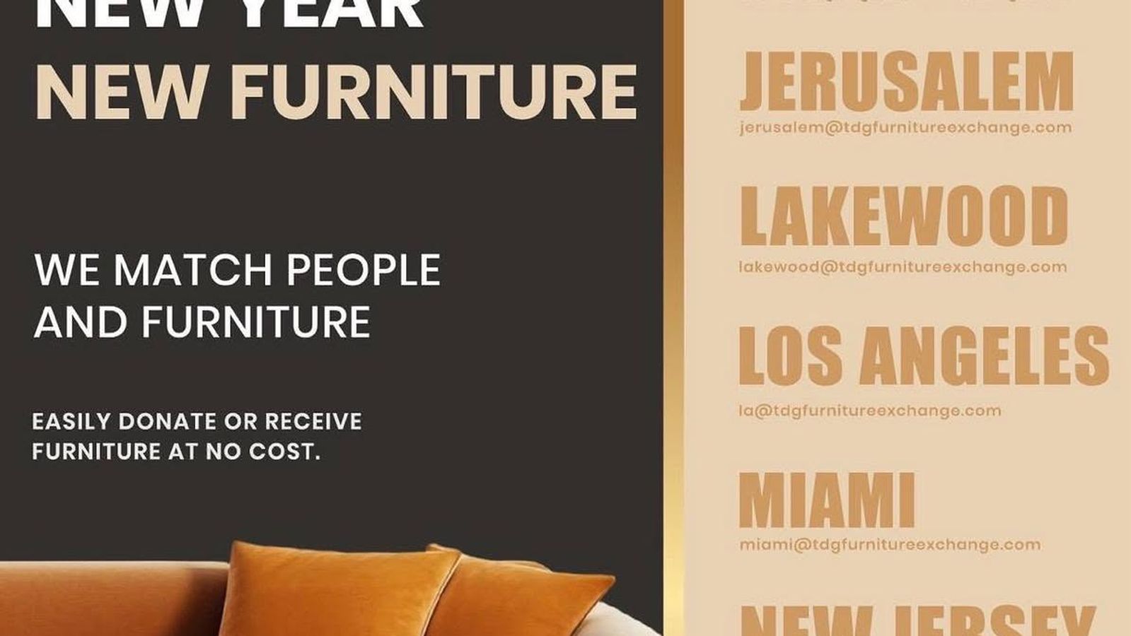 TDG FURNITURE EXCHANGE IN TORONTO