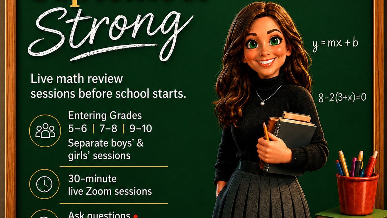 Start September Strong — FREE math review clinics — 2 Weeks Only!