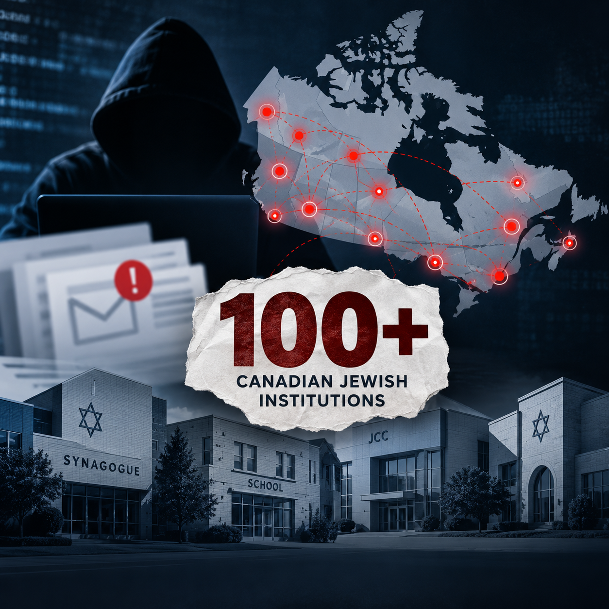 Investigation Alleges Coordinated Campaign Targeted More Than 100 Canadian Jewish Institutions