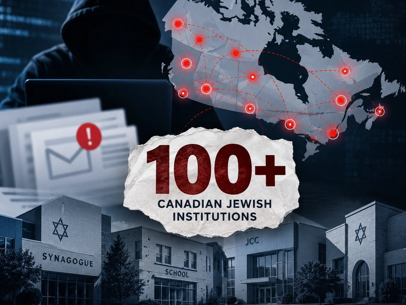 Investigation Alleges Coordinated Campaign Targeted More Than 100 Canadian Jewish Institutions