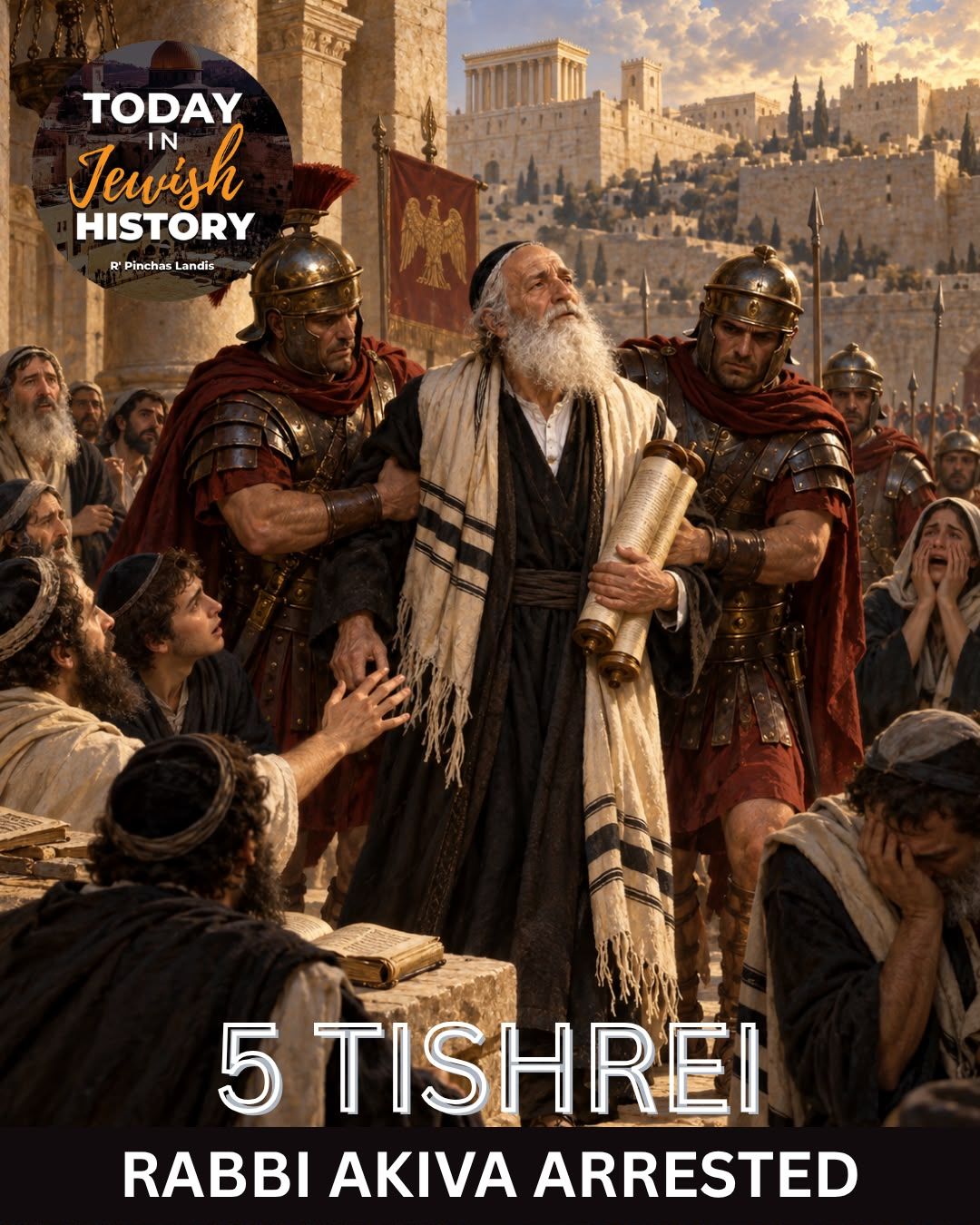 On this day in Jewish History : 5 Elul_ Rabbi Akiva Arrested