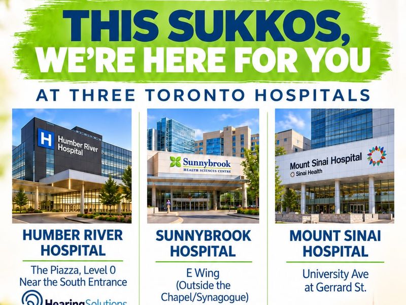 Sukkas at 3 Toronto hospitals this year, courtesy of Bikur Cholim Toronto