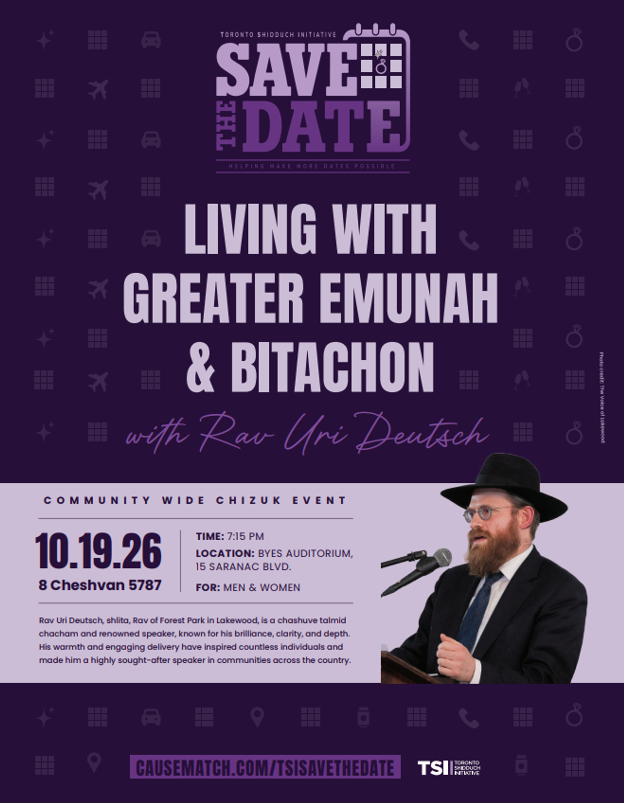 Toronto Wide Chizuk Event flyer