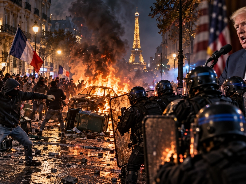 France Rocked by Violent Unrest: Nearly 6,900 Arrested as Trump Blames Mass Immigration