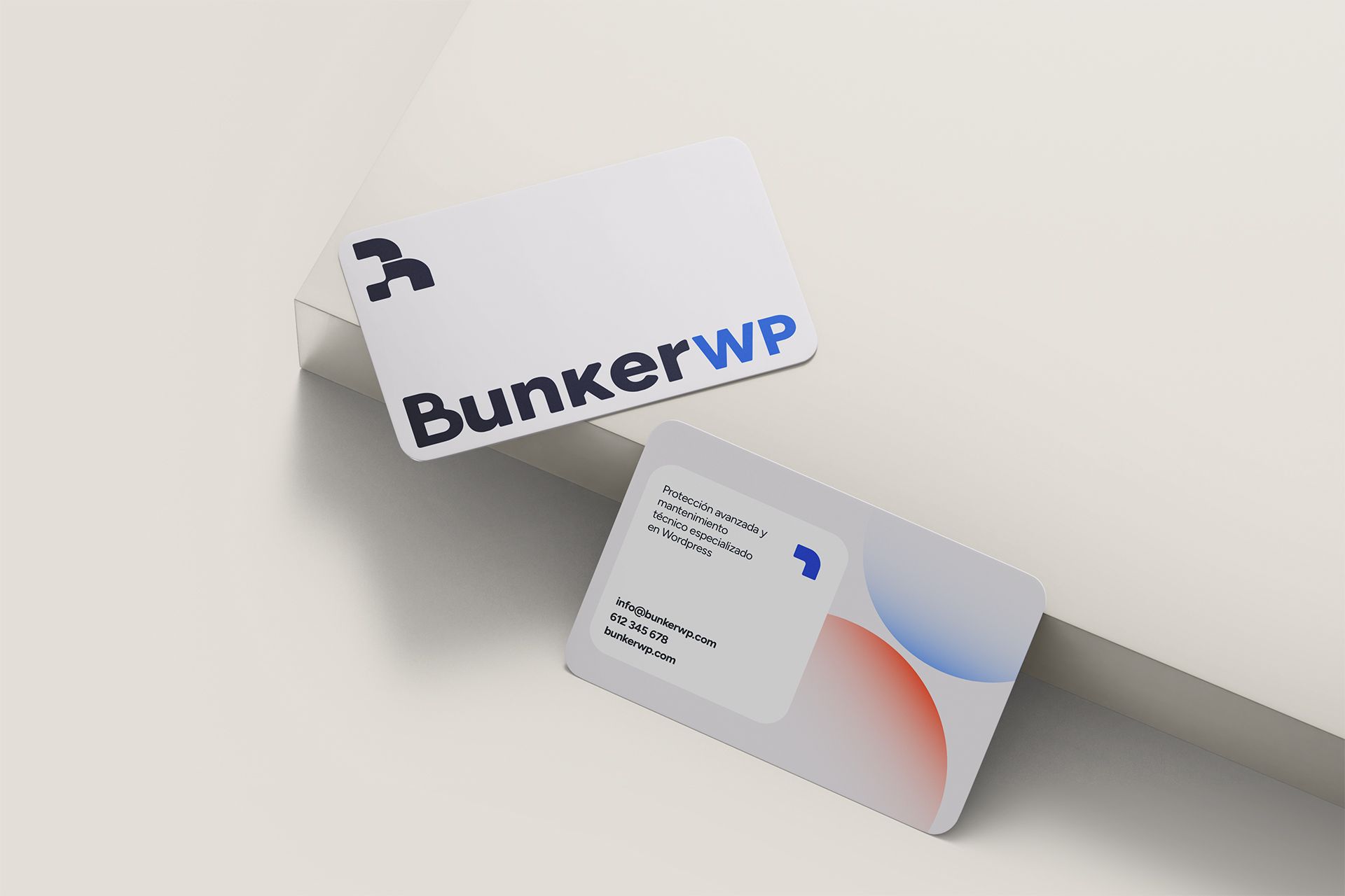 branding sector tecnologico diseño tarjetas de visita de bunkerwp