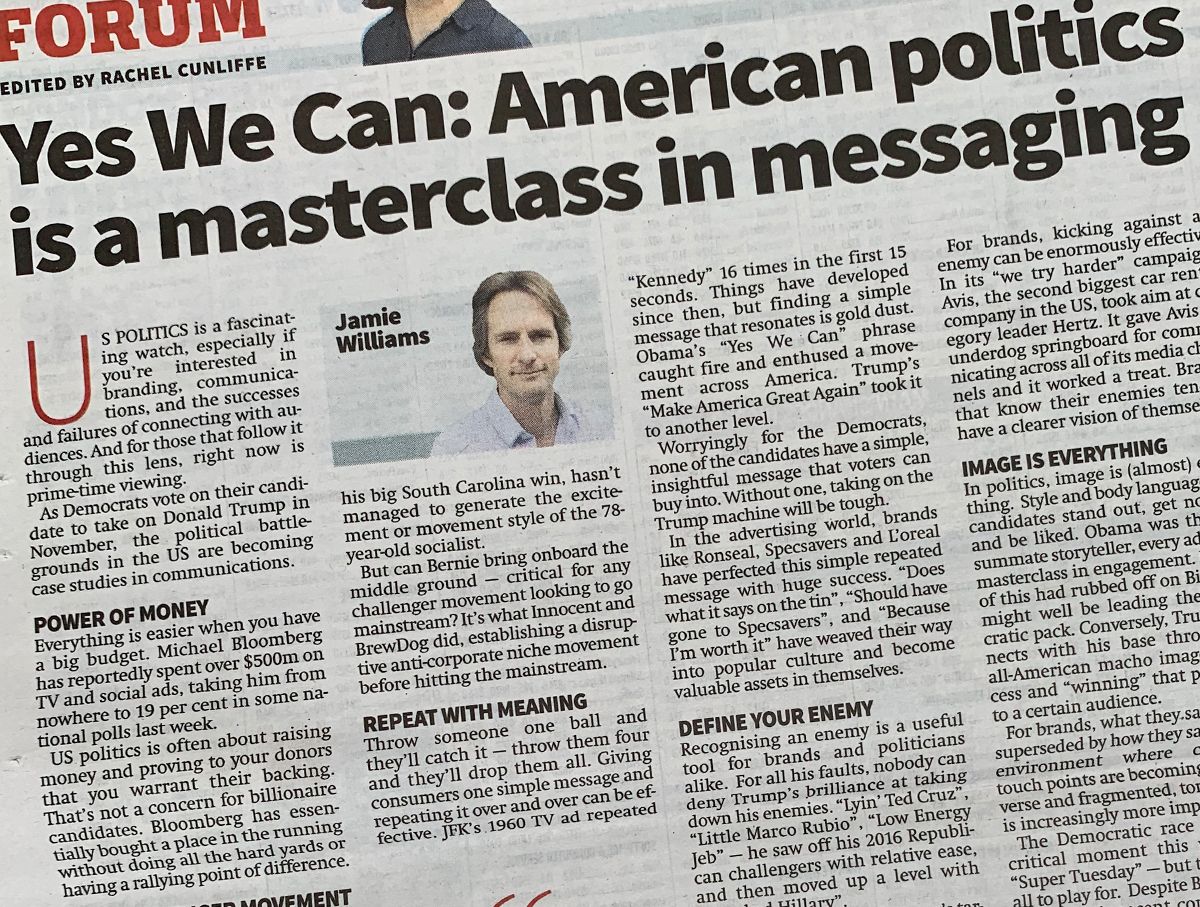 JAMIE ON PRIMARIES IN CITY A.M