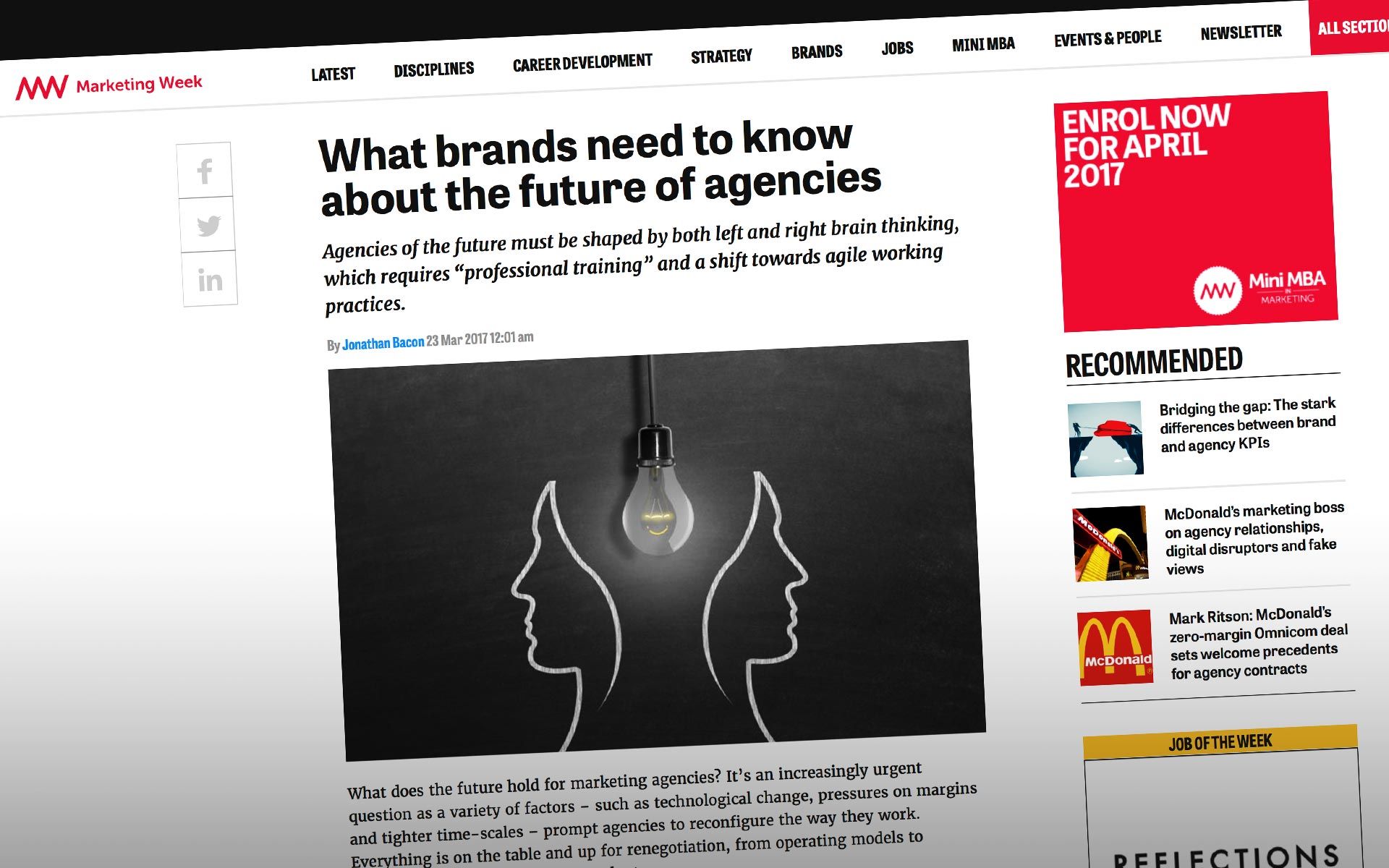 Marketing Week Interview