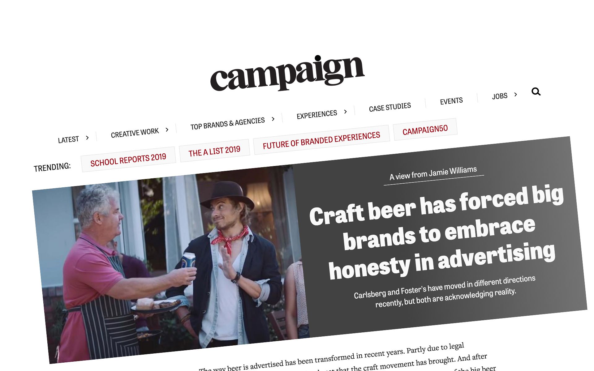 Beer’s getting honest