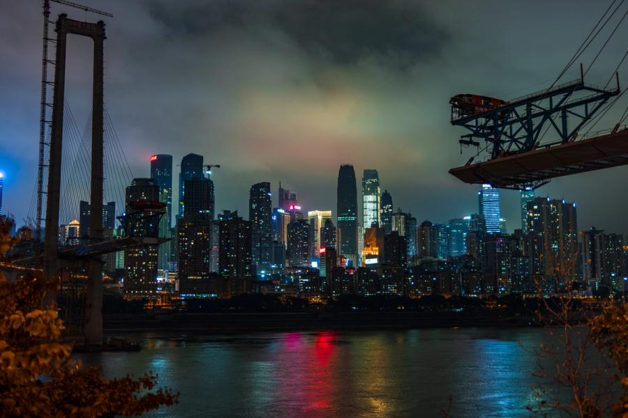 Nan'an side of view of the Chongqing City at Night