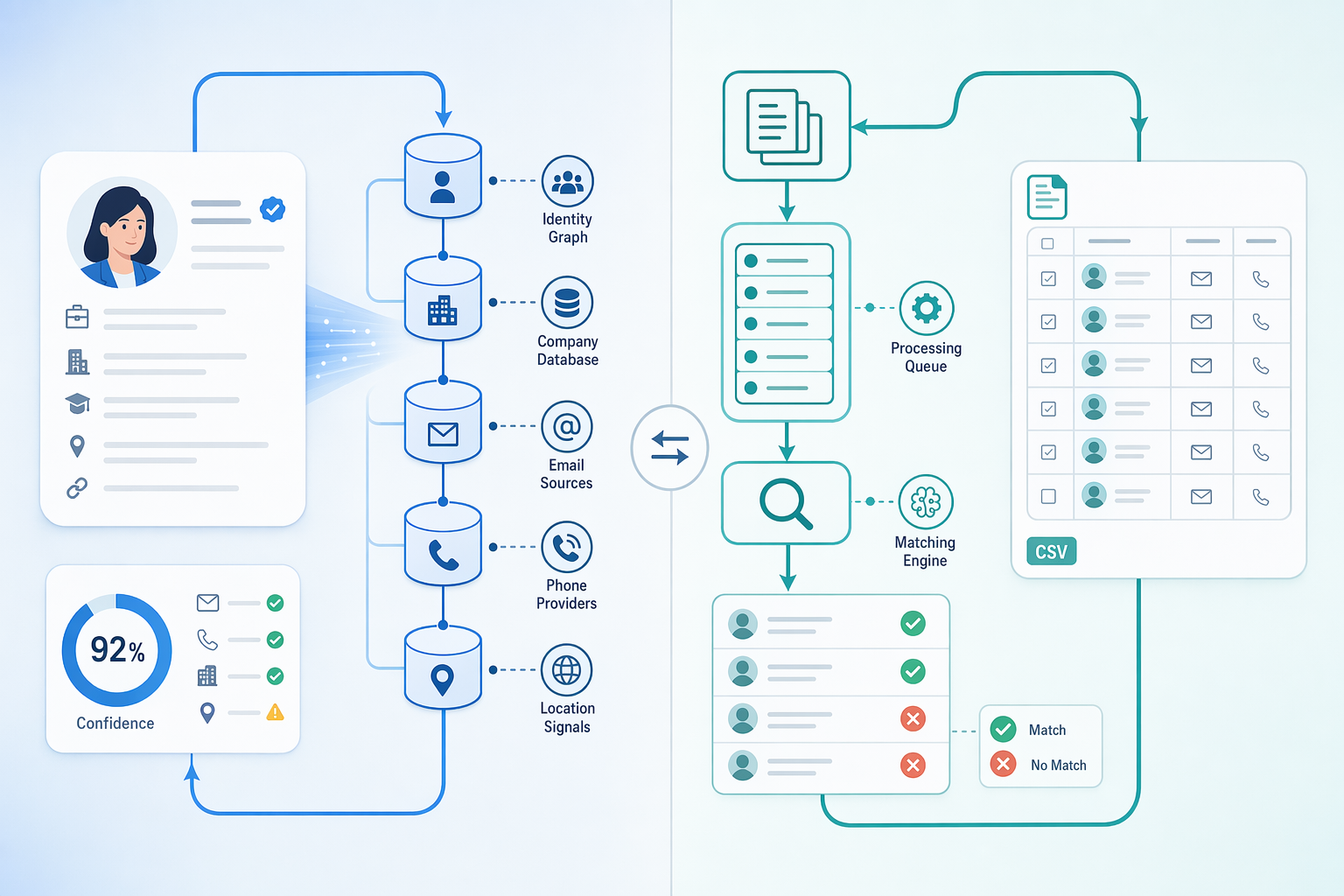 Illustration for: How LinkedIn Contact Verification Works (Real-Time vs Batch)