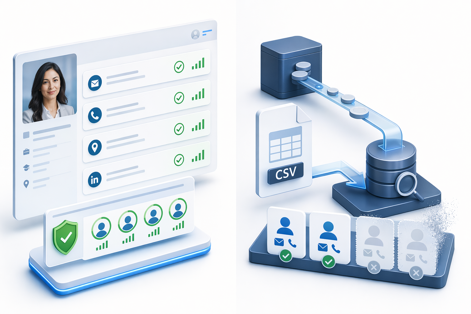 Illustration for: Verification Architecture: Real-Time Lookup vs Static Databases