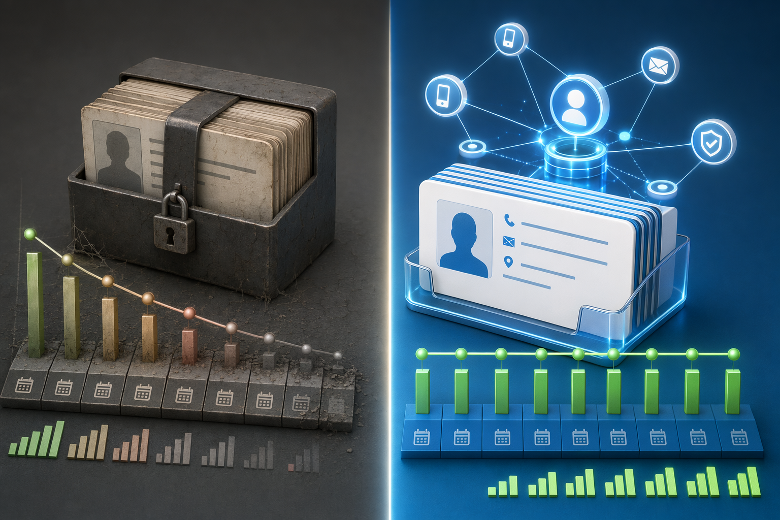 Illustration for: Real-Time Verification vs Static Database Refresh: Accuracy Decay Comparison