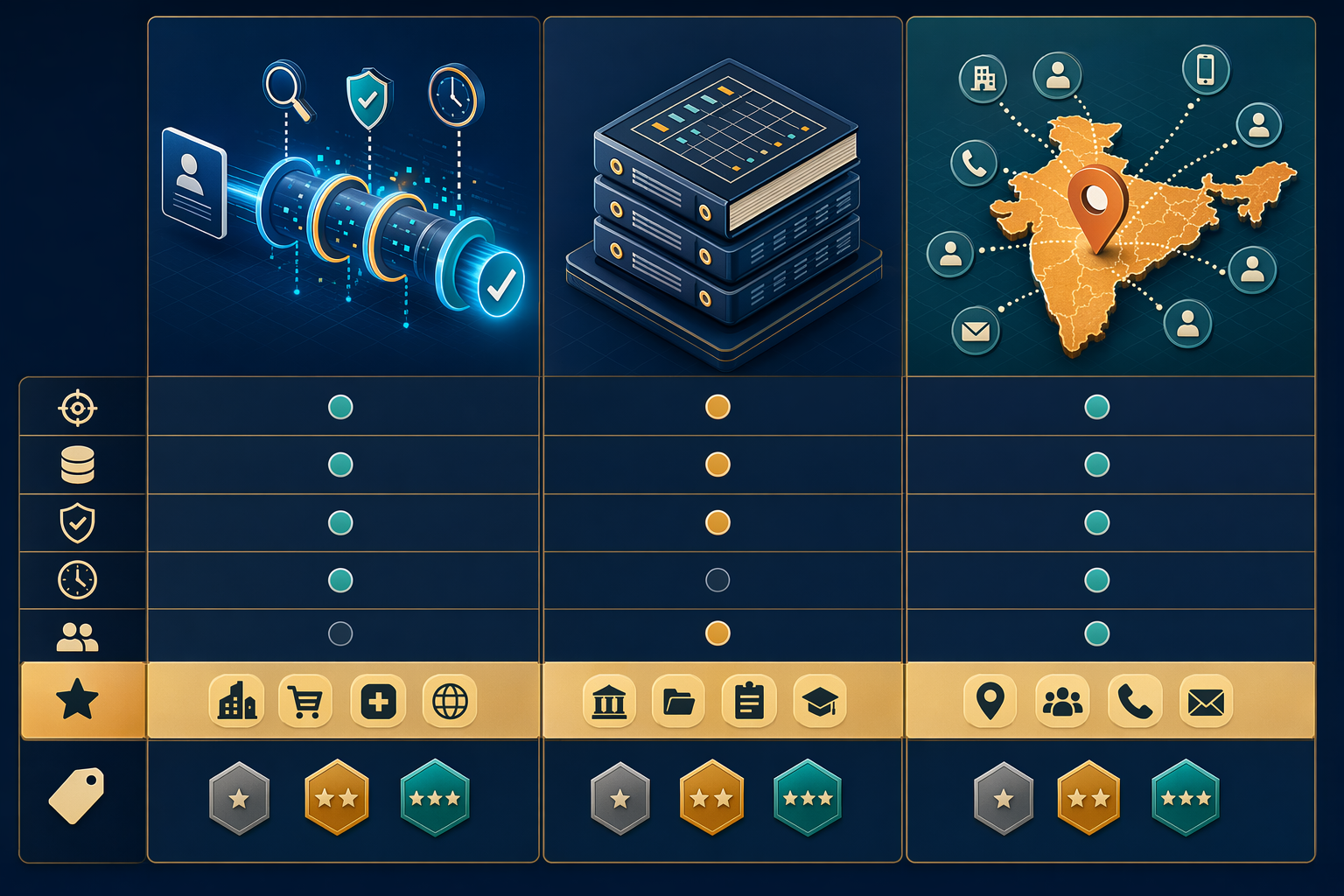 Illustration for: Chrome Extensions for Indian B2B Sales — Comparison by Verification Method