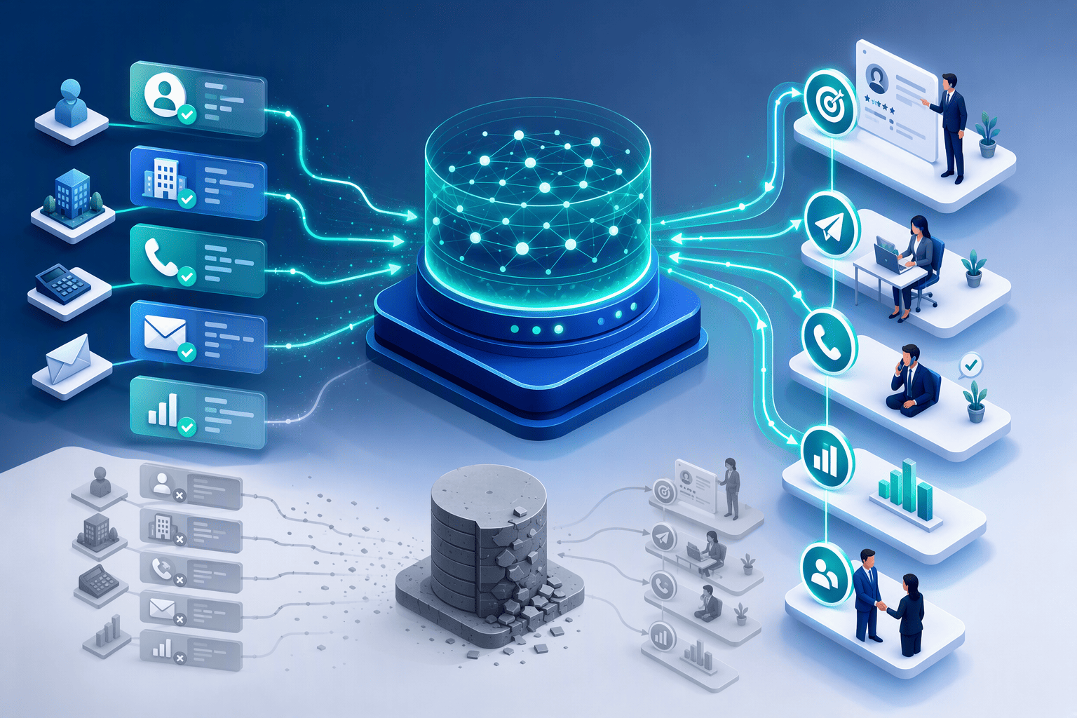 Illustration for 6. ZoomInfo: Enterprise-Grade Intent Data vs. The Perils of Non-Real-Time Contact Files