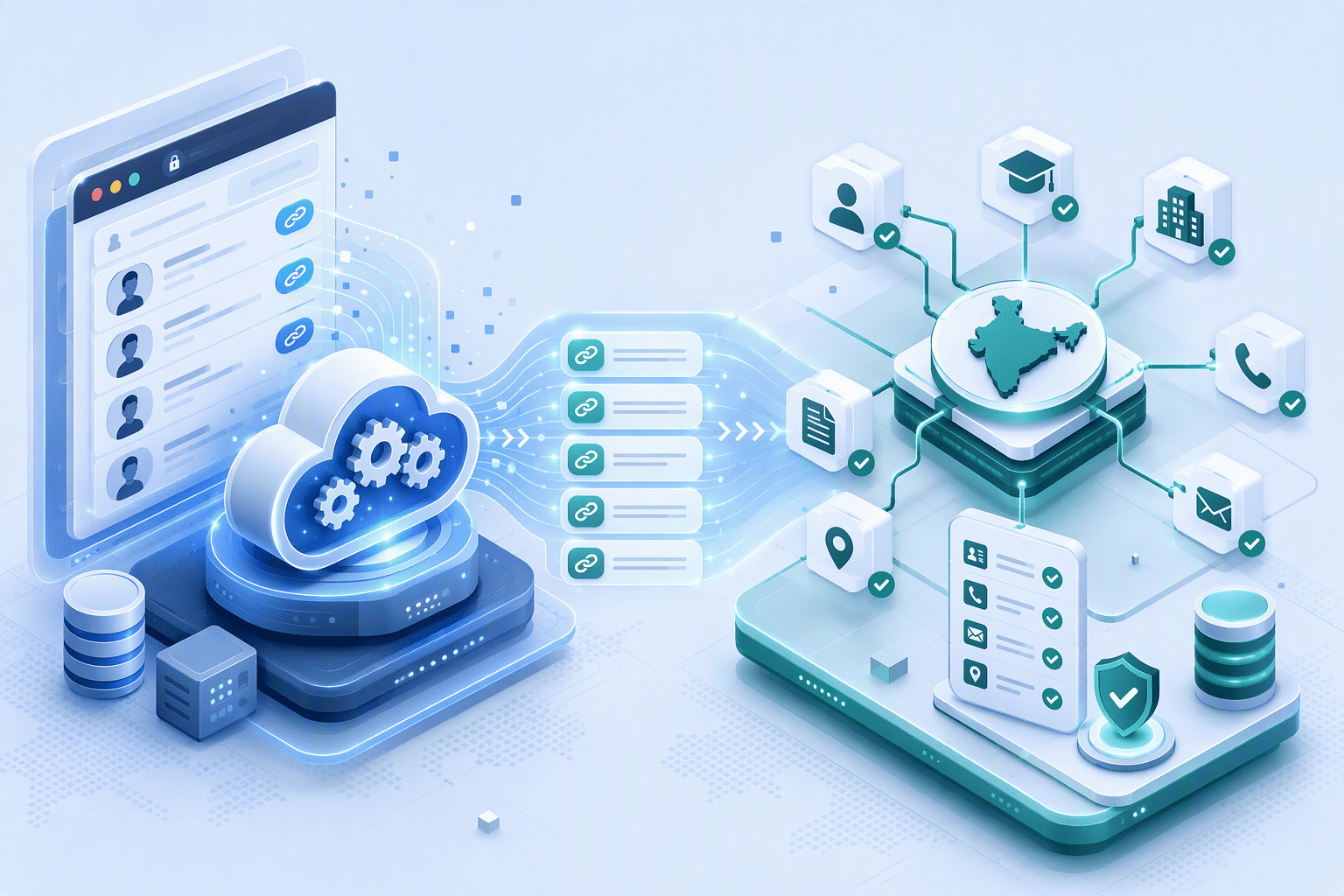 Illustration for 7. PhantomBuster: Cloud automation for LinkedIn extraction, requiring separate India data enrichment