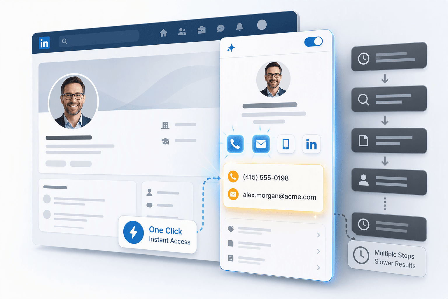Illustration for 3. Lusha: Instant In-Browser Enrichment via a Native LinkedIn Chrome Extension