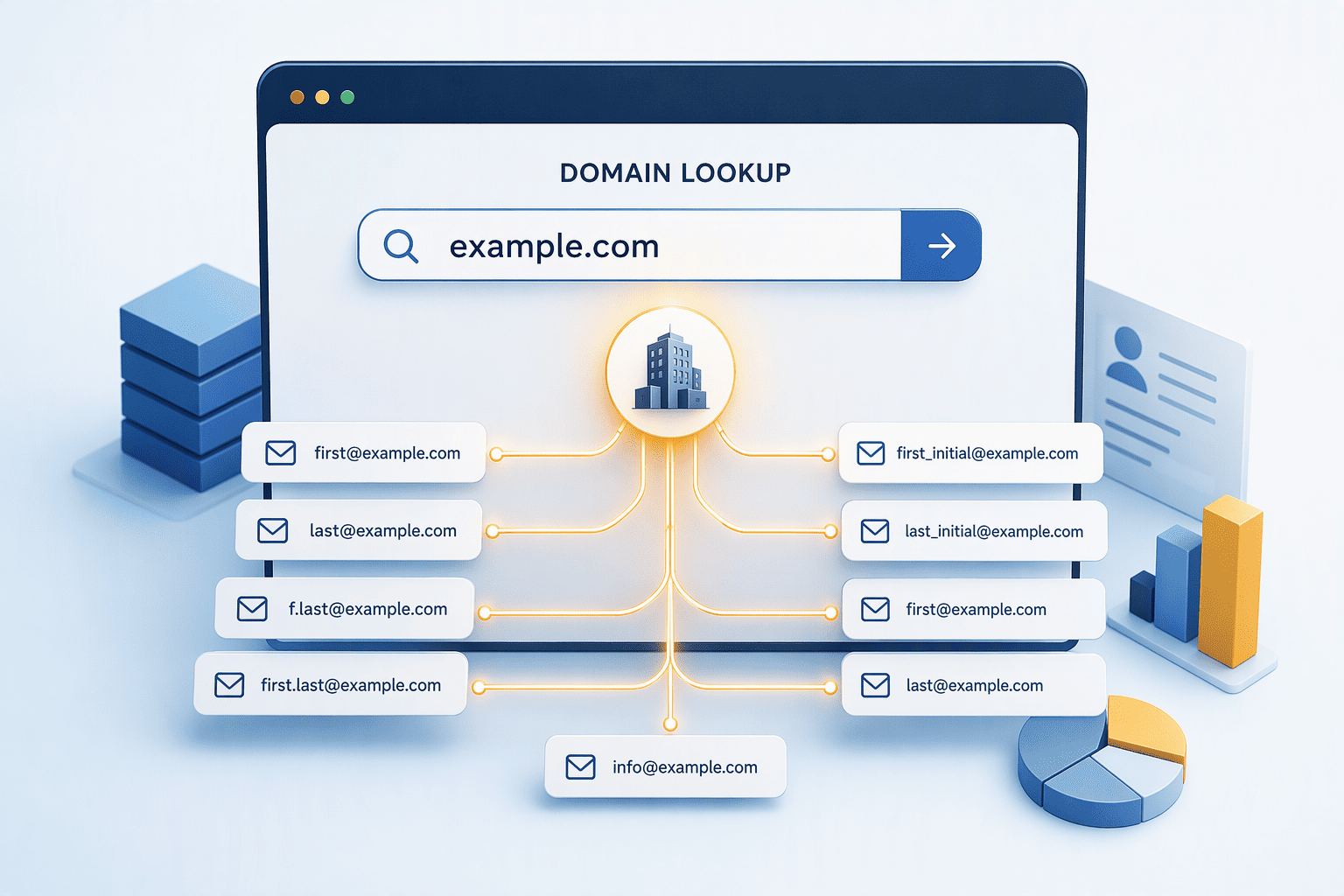 Illustration for 6. Hunter.io: The domain-based email finder for low-volume users