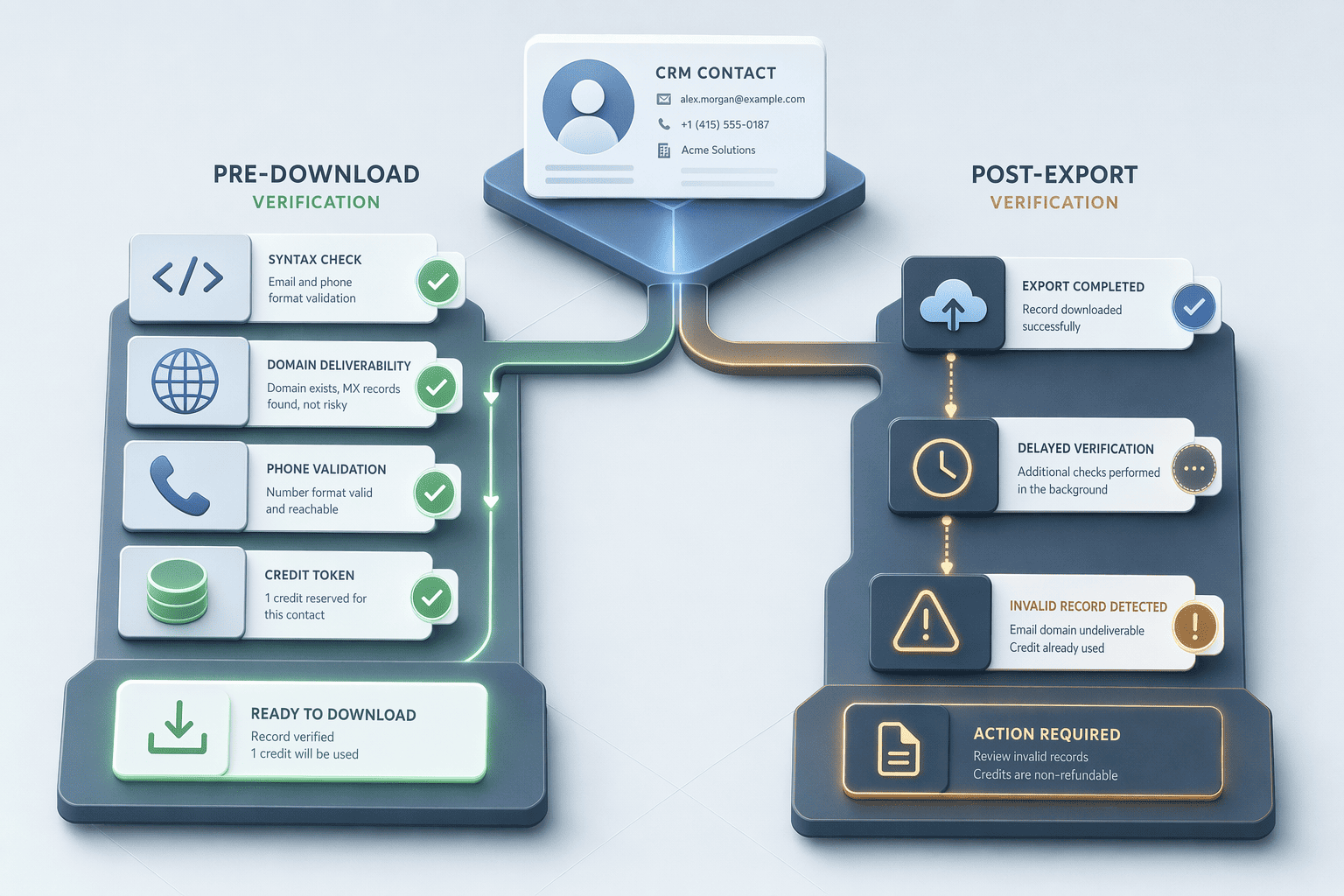 Illustration for: Verification Timing: Pre-Download vs. Post-Export Models