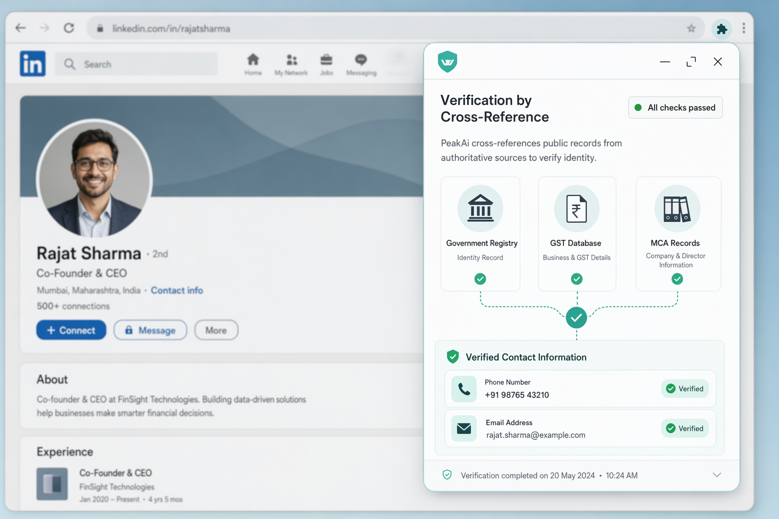 Illustration for: PeakAi: Real-Time Verification Through Multi-Source Cross-Referencing