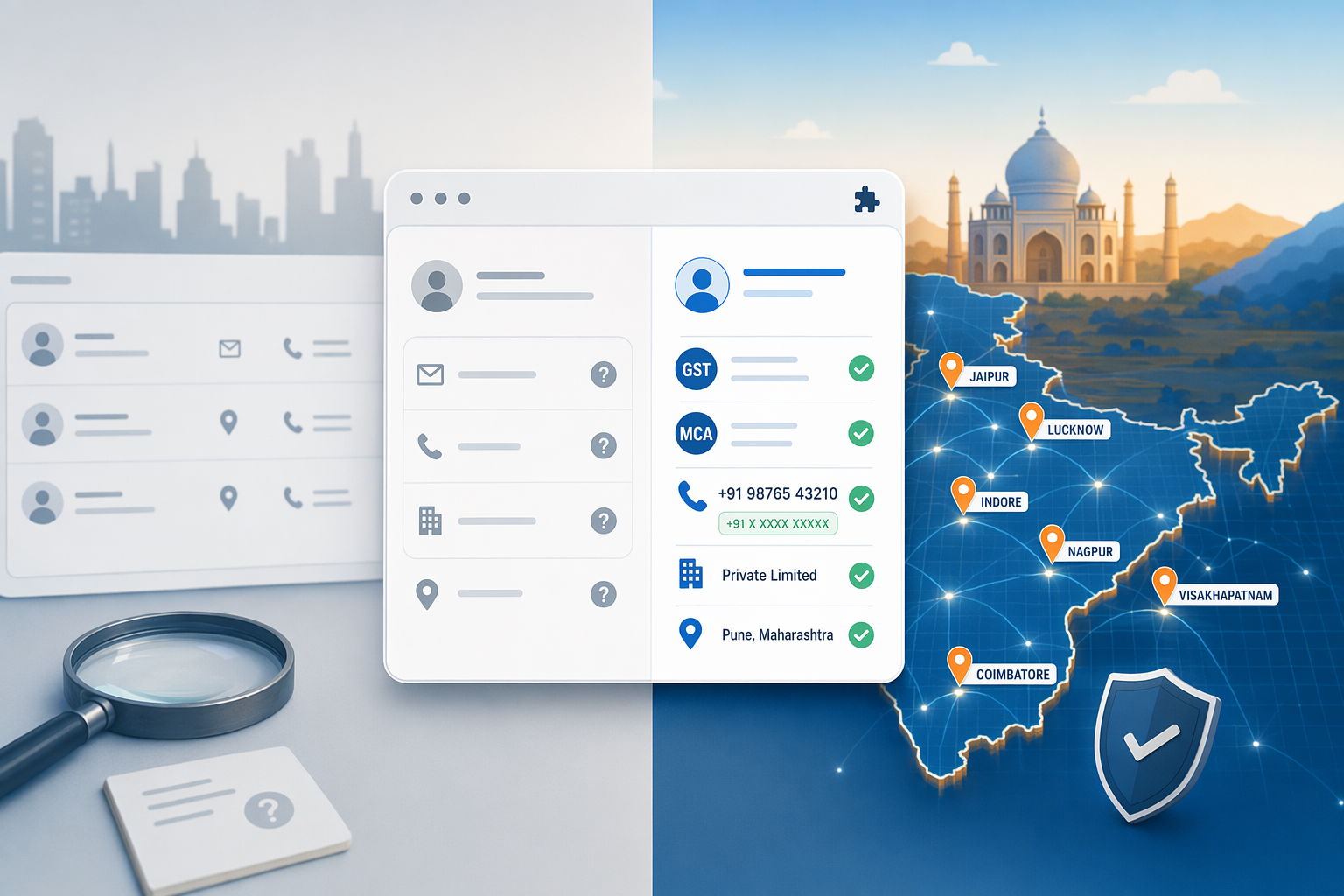 Illustration for: Why Chrome Extensions for Indian B2B Prospecting Require Regional Verification