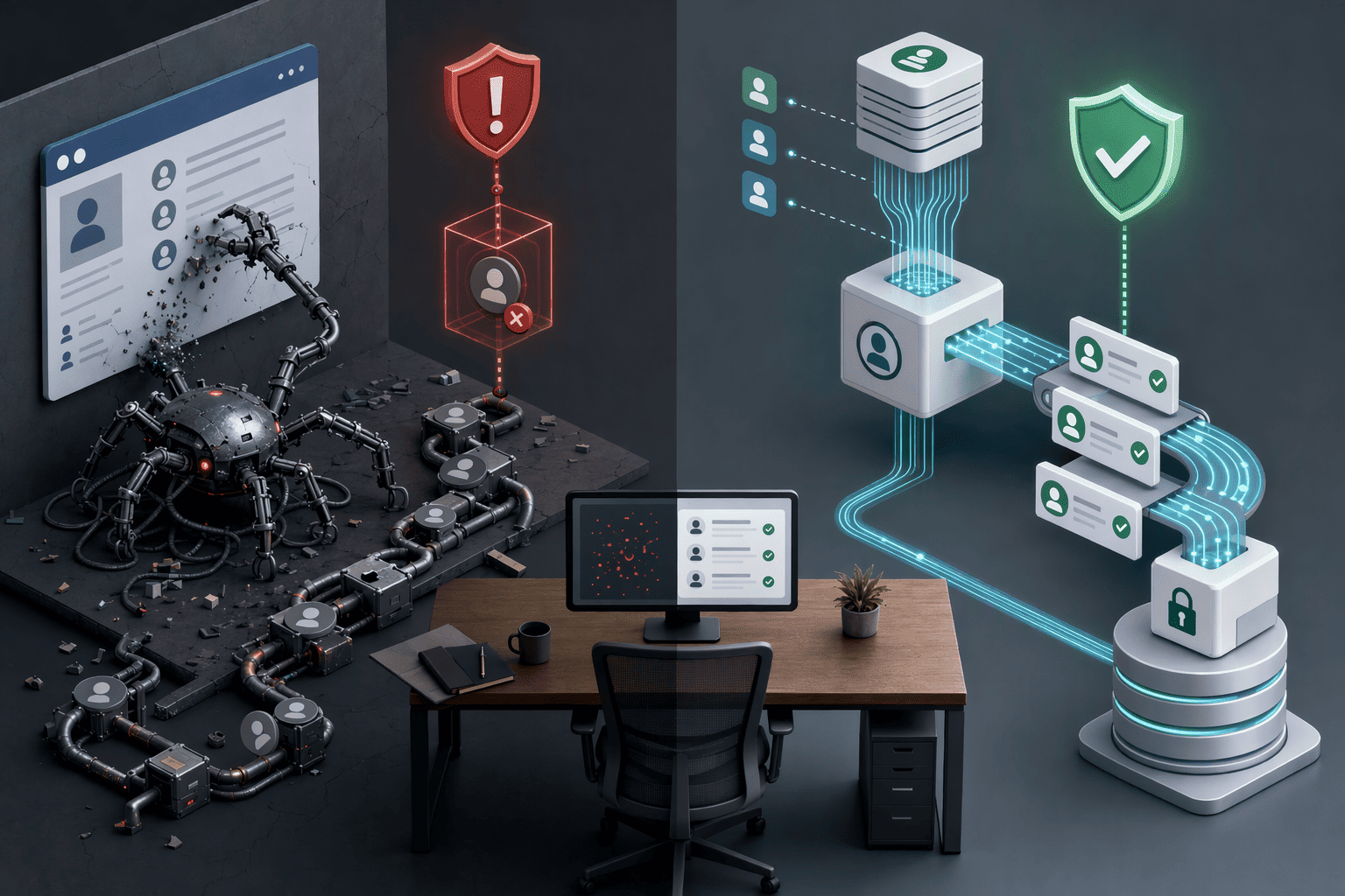 Illustration for: Compliance Risk: Scraping-Based vs. Enrichment-Based Architectures