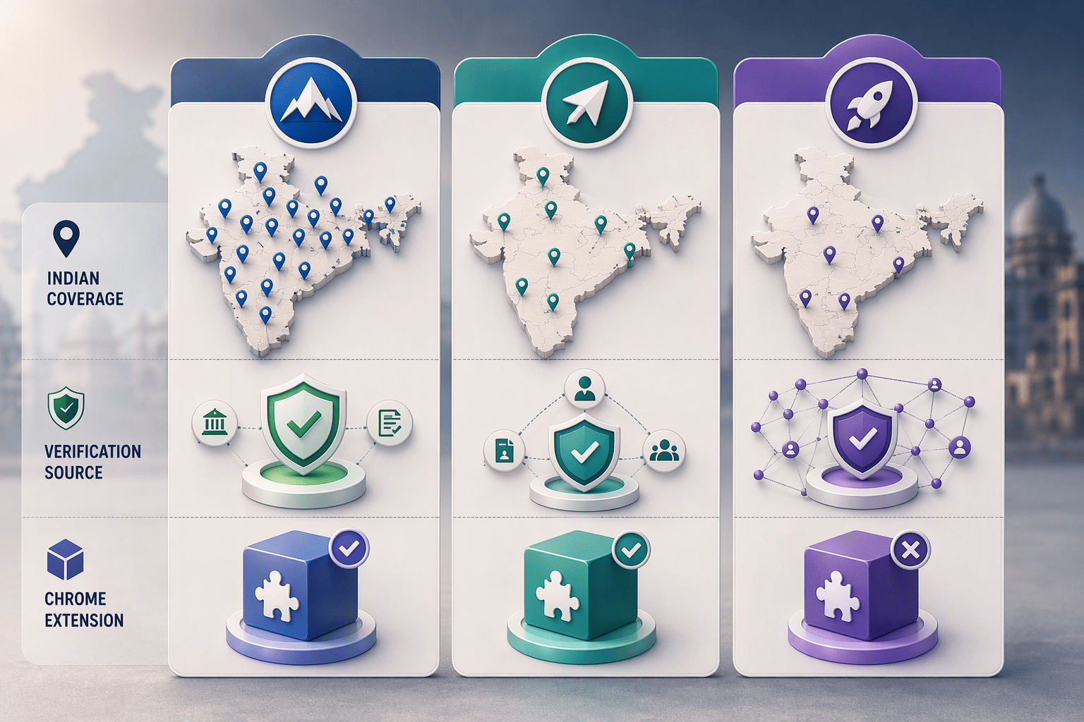 Illustration for Head-to-Head Comparison: PeakAI, EasyLeadz, and RocketReach for Indian Prospect Data