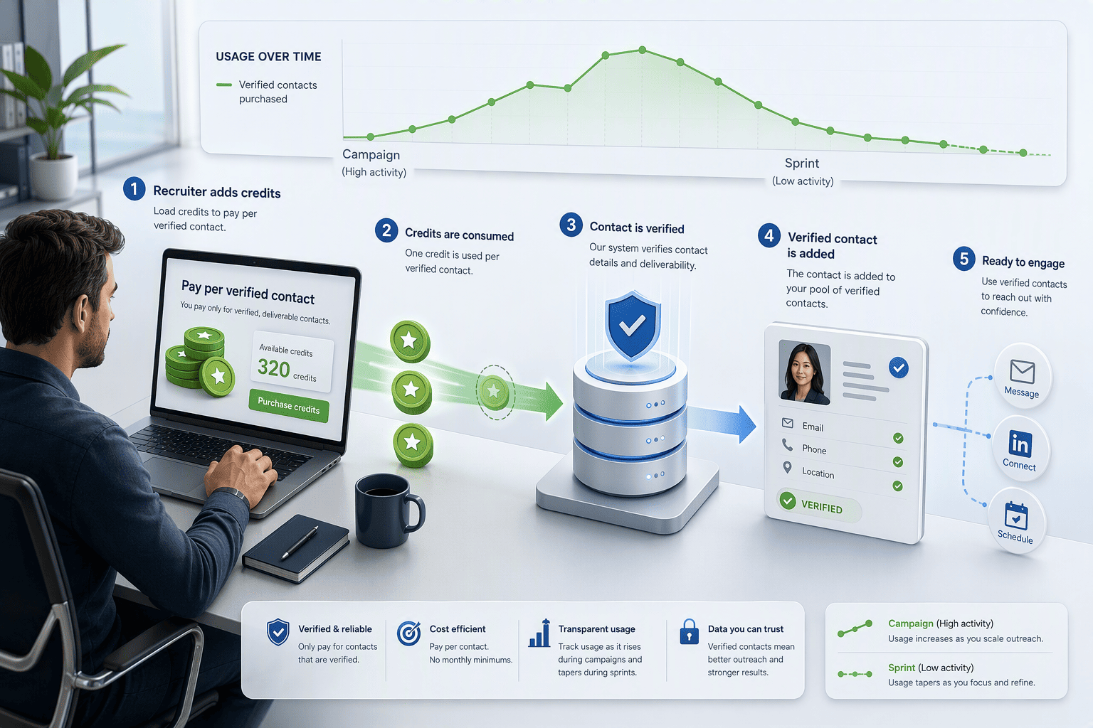 Illustration for 3. Kaspr: The Pay-Per-Contact Specialist with a Global Footprint
