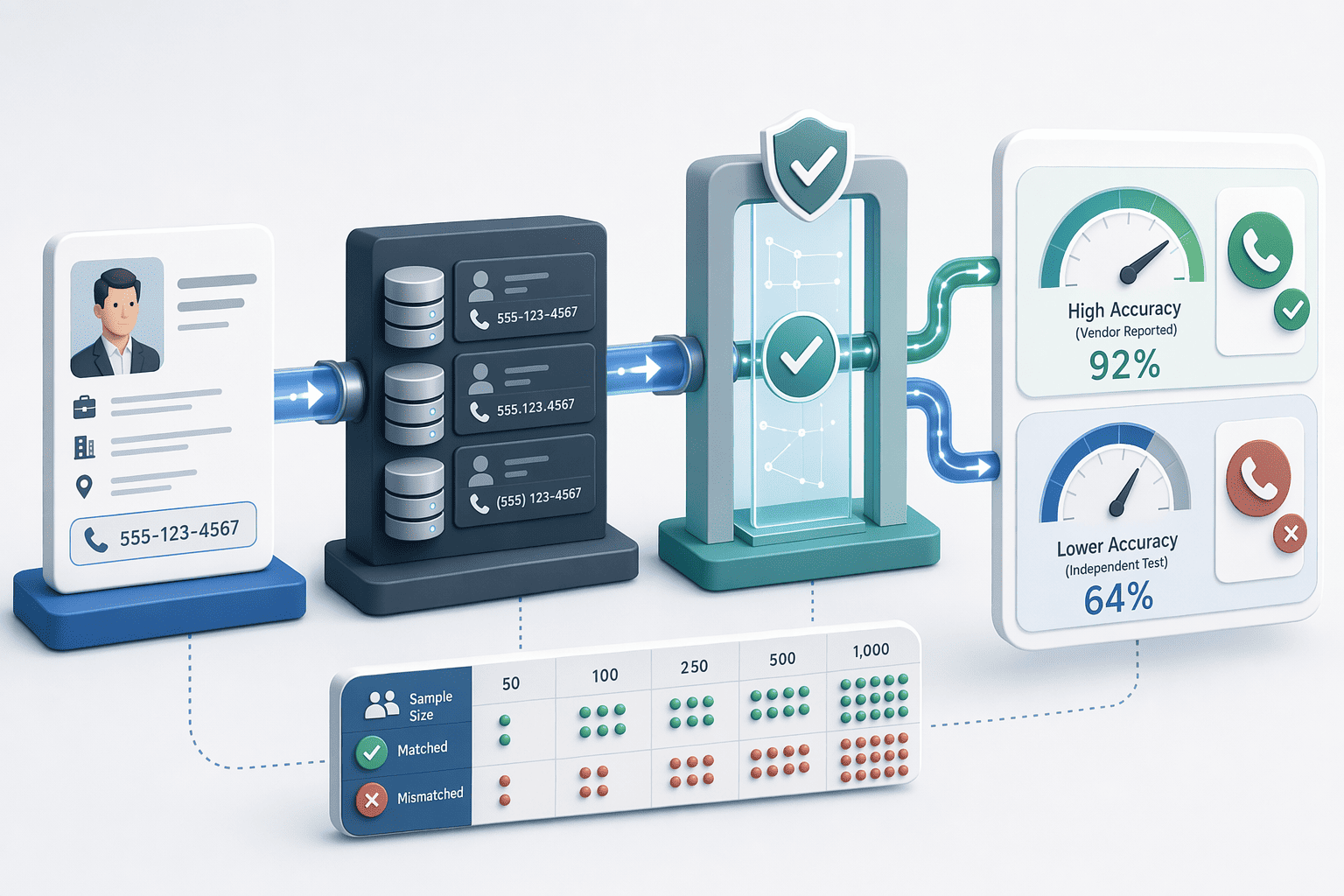 Illustration for: How LinkedIn Contact Discovery Tools Measure Phone Number Accuracy