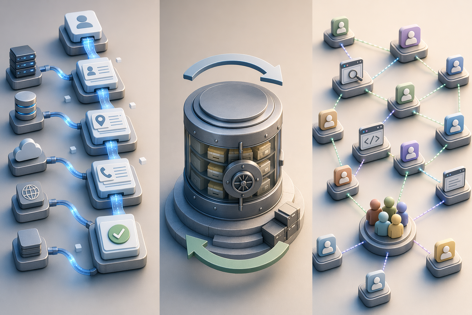 Illustration for: Three Verification Models: Real-Time Waterfall vs Static Database vs Crowdsource