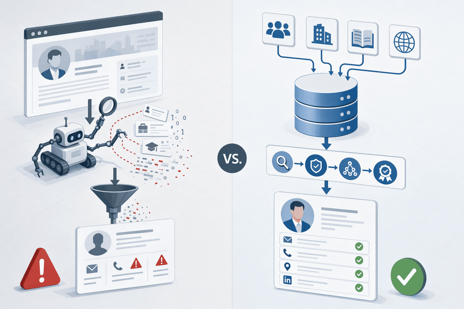 Illustration for: How Chrome Extensions Discover Contact Data: Scraping vs. Enrichment