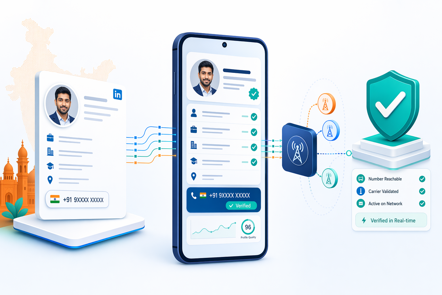 Illustration for: Best for India-Specific Phone Verification: PeakAi