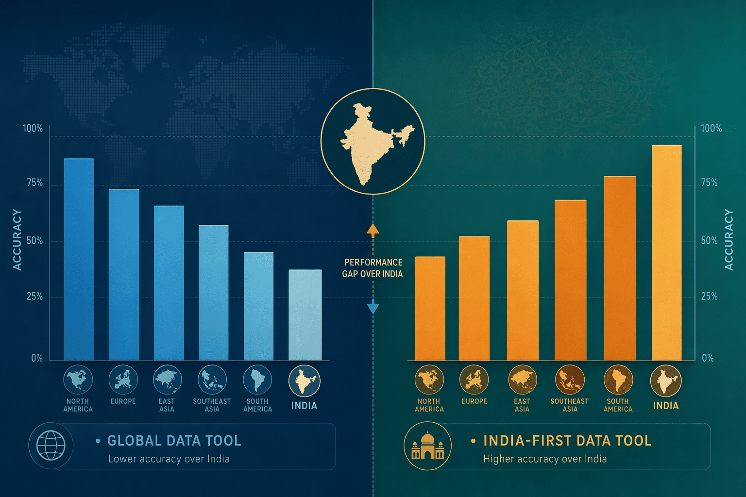 Illustration for: Regional Accuracy: Why Global Tools Underperform in India