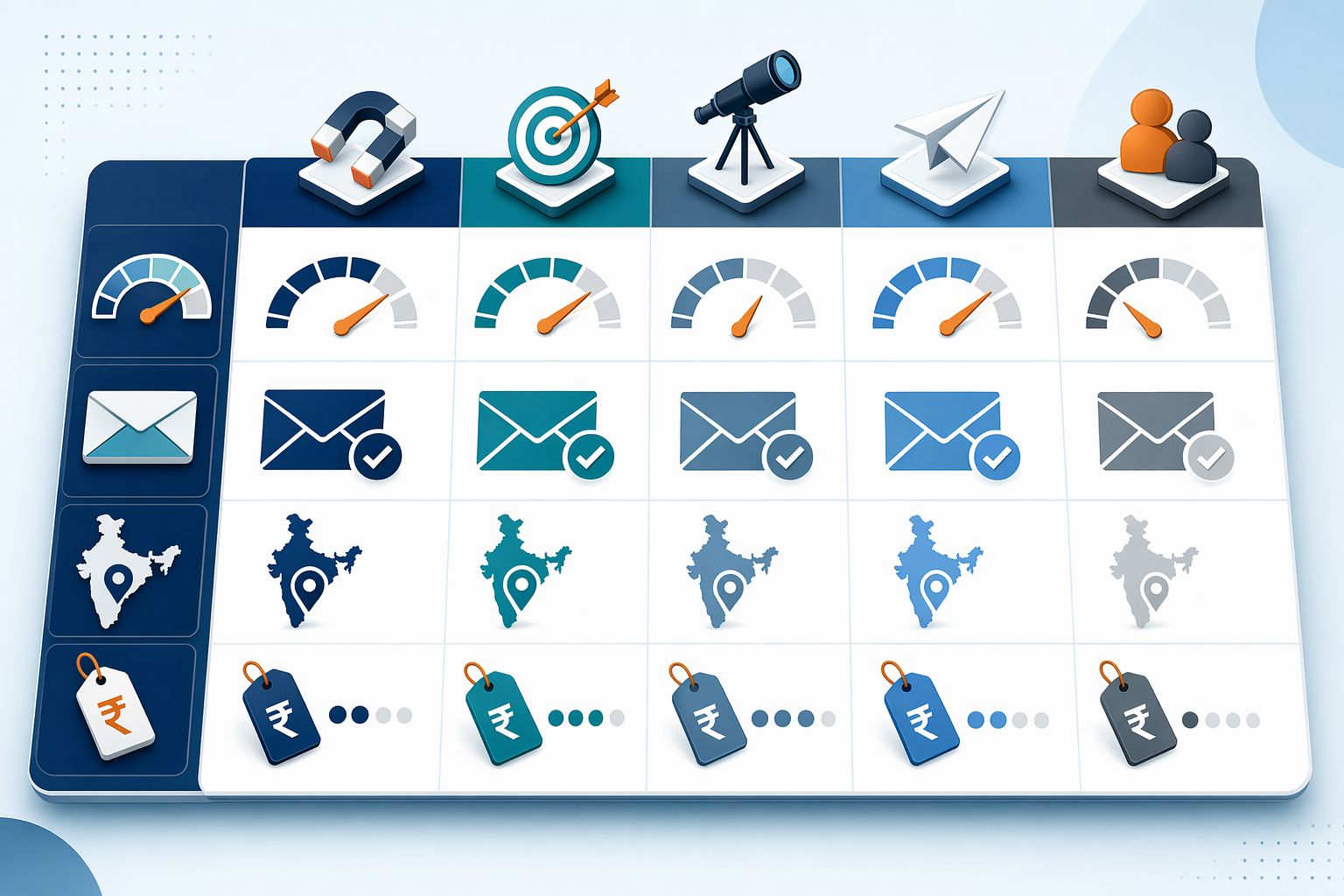 Illustration for: LinkedIn Prospecting Tools Compared: India & Emerging Markets
