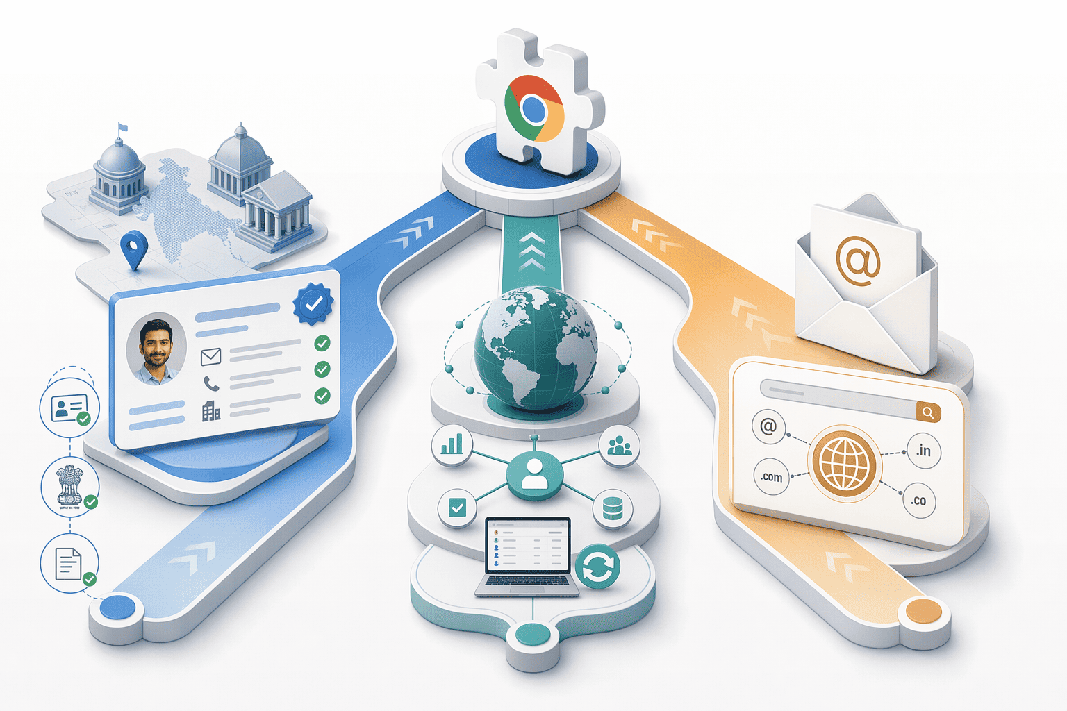 Illustration for: How to Choose a Chrome Extension for Indian B2B Prospecting