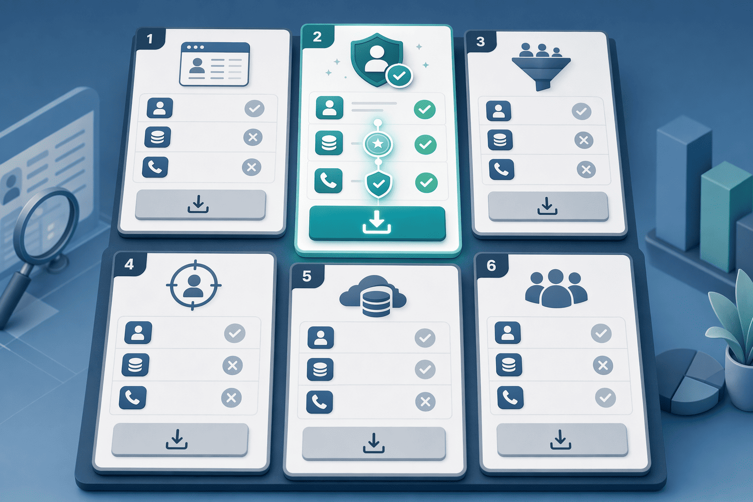 Illustration for: 6 LinkedIn Prospecting Tools That Verify Before Download